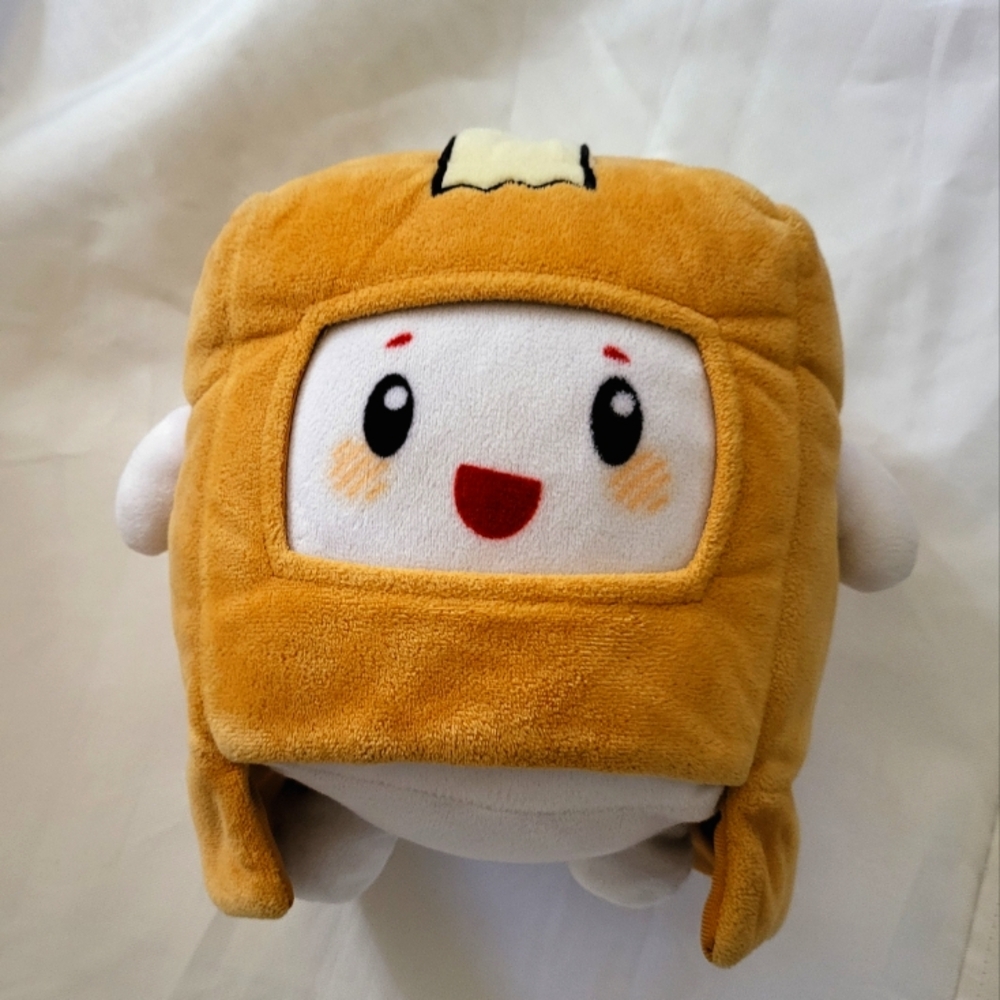 Boxy Lanky Box Adorable Yellow and White Stuffed Animal Toy